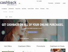 Tablet Screenshot of cashbackireland.com